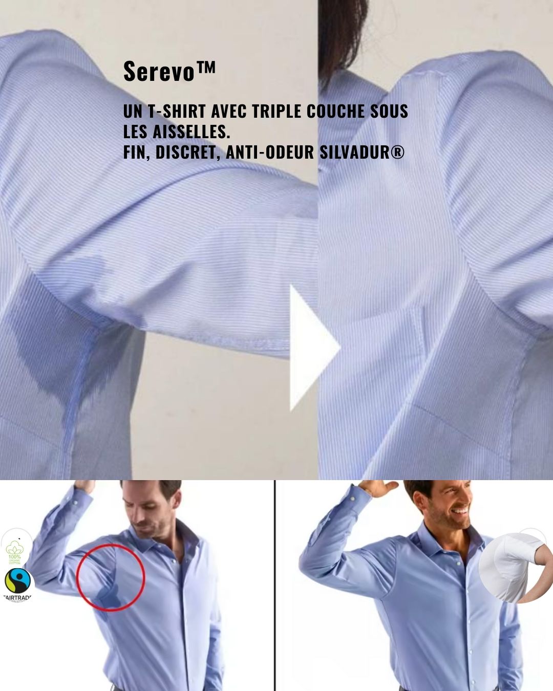 T-shirt anti-auréole Serevo
